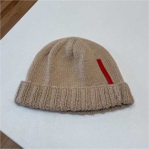 Prada sport beige knit beanie - sport,