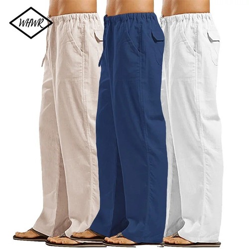 Mens summer casual linen - casual, baggy