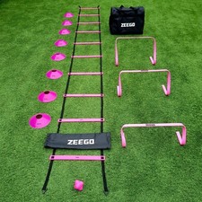 ZEEGO Speed Agility Set Training Hurdles Ladder Sports Fitness Agility Kit