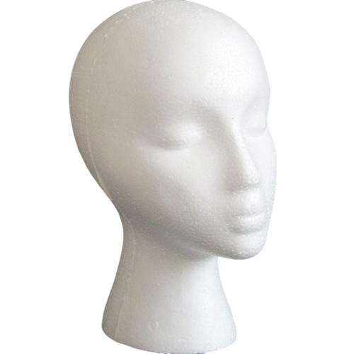 Polystyrene foam head dummy - head,