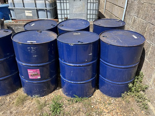 Metal oil drum 205 litre - metal,