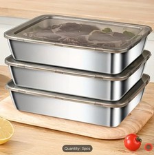 3pcs large stainless steel - large,
