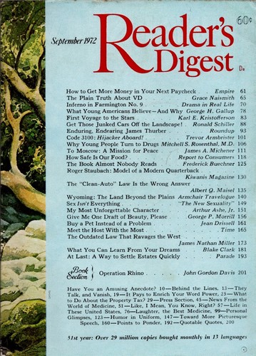Reader digest september 1972 - digest,