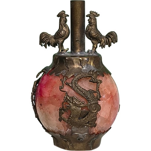 Chinese agate snuff bottle - snuff,