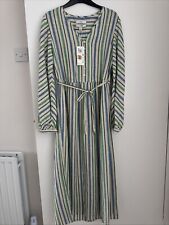 Marks and Spencer Linen Rich Midi Dress Size 10 Long
