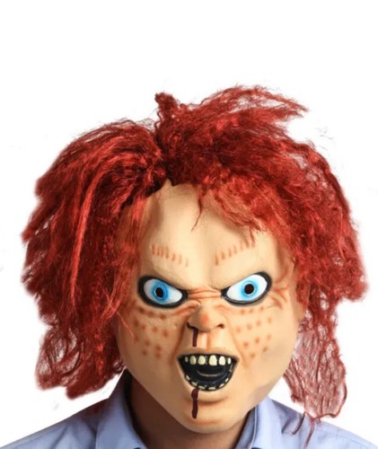 Chucky mask with hair - with,
