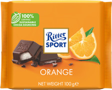 Ritter Sport Orange Dark Chocolate 100g - Pack of 6