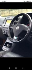 VW 3 Spoke Steering Wheel Chrome Insert Polo Golf Passat Touran Tiguan etc.