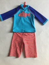 John Lewis Rash Vest and Trunks Swimming Outfit Age 12 -18 months