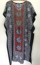 Vintage J Gee Cotton Batik Kaftan Caftan Dress | Free Size | Summer Beachwear
