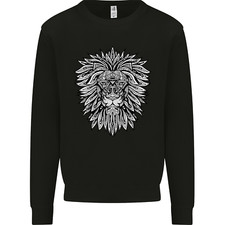 Lion Mandala Art Kids Sweatshirt Jumper