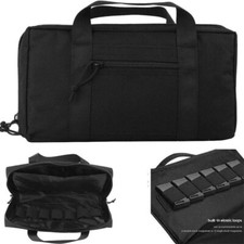 Tactical Pistol Case Padded Handgun Gun Range Bag with Magazine Storage Holder