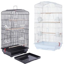 Bird Cage for Budgie Parakeet Canary Cockatiel Finch or Lovebird Large Metal 