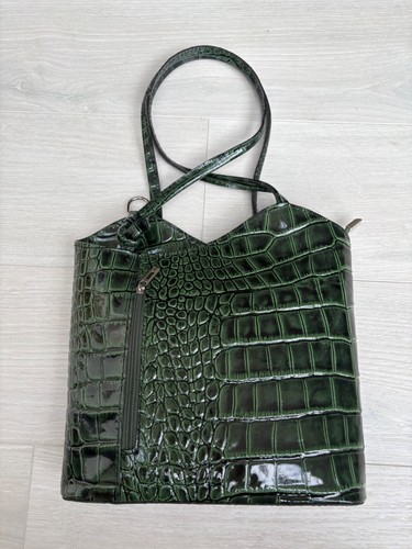Pia green leather handbag - green,