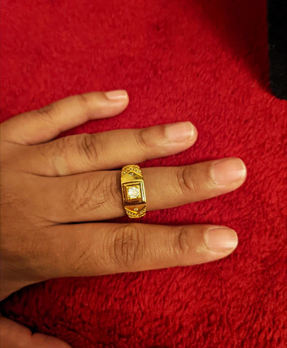 Gold tone white square stone - gold,