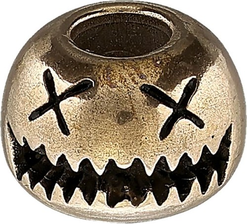 Aucon small smiley bead bronze - small,
