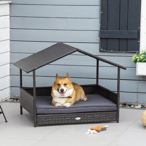 Wicker dog house rattan - dog,