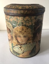 Rare Antique ‘Beauties’ William Crawford & Sons Biscuit Tin C1886