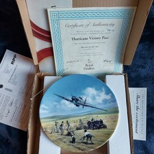 Royal Doulton Heroes of the Sky "Hurricane Victory Pass" collectable plate