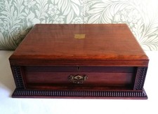 Very Handsome Antique 1850s Mahogany Cutlery Canteen By Mappin Brothers - Empty