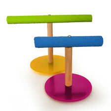 1pc Wooden Pet Bird Parrot Cage Training Stand Budgie Parakeet Toy Station Frame