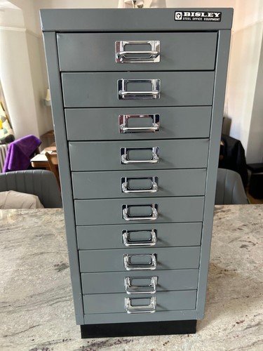Bisley grey metal drawer - bisley,