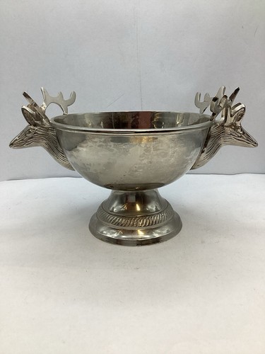 Silver plated stag head - stag,