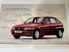 Original 1995 MK3 Vauxhall Astra Sport Magazine Advert Frame Ready Garage Retro