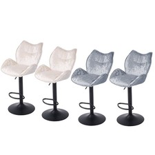 Set of 2 Crushed Velvet Swivel