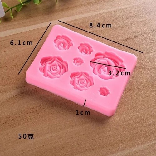 Rose flower silicone - 3d,