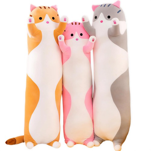 Long cat plush pillow - pillow, &