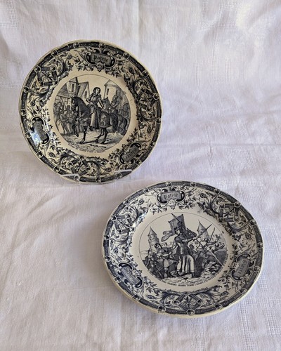 Pair antique sarreguemines - pair,