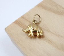 Puffy Elephant 9ct Gold Charm
