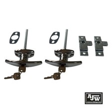 2 x Chrome T Handle + Small