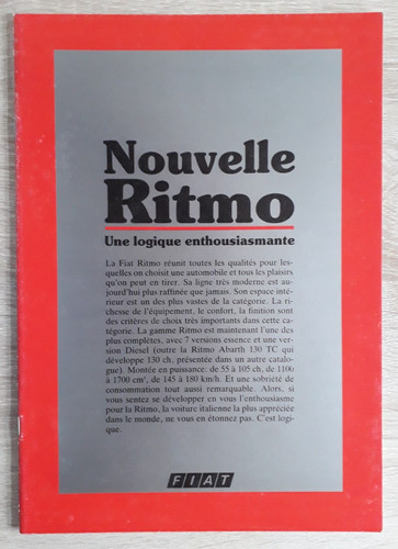 Fiat ritmo range brochure - fiat,