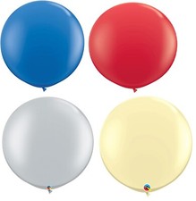 Red Ivory Silver & Blue Giant 3ft Qualatex Latex Balloon 30"  - Helium or Air