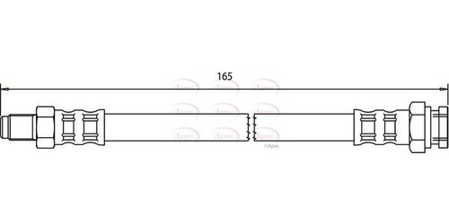 Apec rear brake hose - brake,