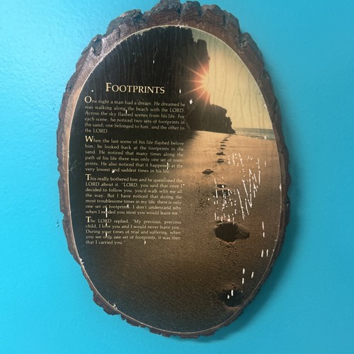 Vtg footprint poem tree - poem, on