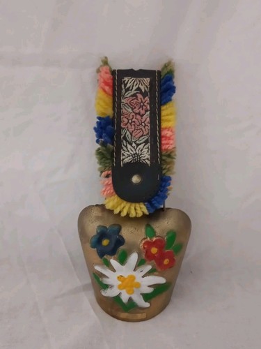 Vintage swiss brass cow bell - swiss,