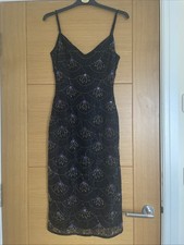 Beautiful Press & Bastyan Sequinned Beaded Dress Size 8 Excellent Condition