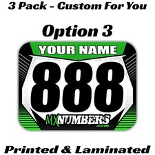 Dirt Bike Number Name Plate