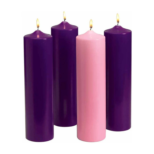 Advent pillar candles 12 - advent, 3