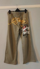 Ed Hardy Women's Y2K Wide Leg Graphic Print Joggers Size M/L BNWOT