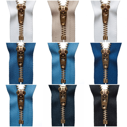 Ykk brass jean zips colours - ykk, 7