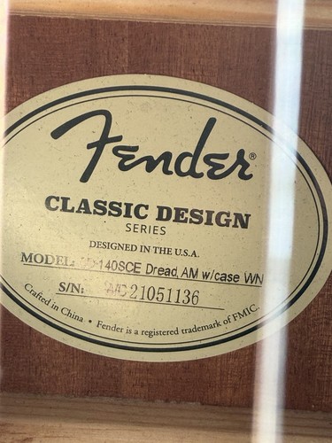 Fender 140sce classic - fender, cd-140sce
