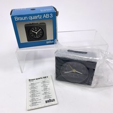 Vintage BRAUN Quartz Travel Alarm Clock Type 4750/AB3 Black Made in Germany