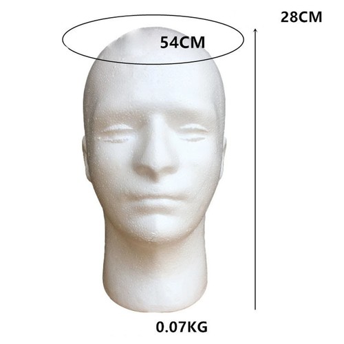 Mens foam head polystyrene - head,