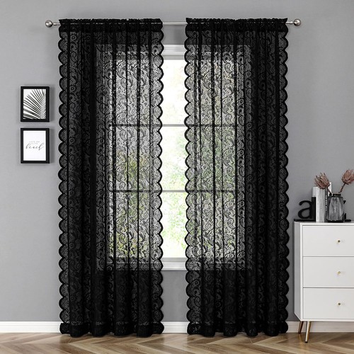 Bujasso black sheer lace - sheer,