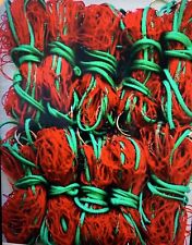 10 x 4ft STRONG  6z BRIGHT RED RABBIT PURSE NETS FERRETING HUNTING