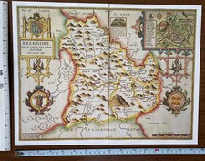 Old Tudor map of Breconshire